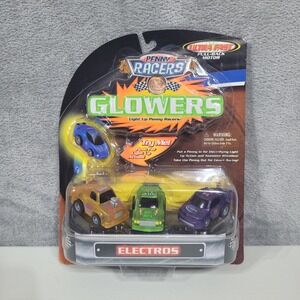 Vintage Penny Racers Glowers Electros Pull Back Motor Toy Cars 3 Pack New Y2K